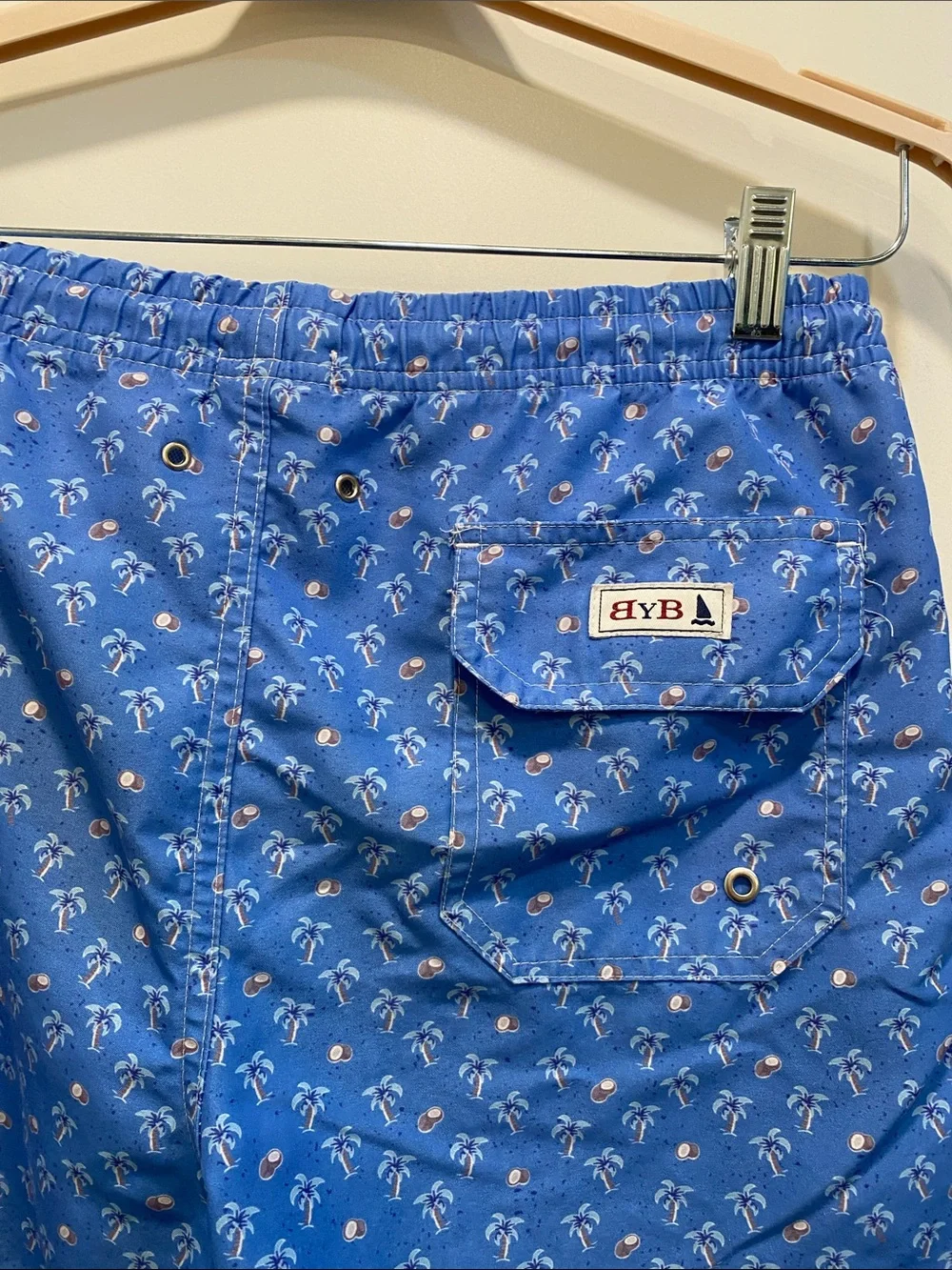 B y B mens swim trunks. Small with mesh.